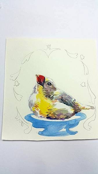 廣告顏料 水彩 壓克力顏料 繪畫 文鳥3