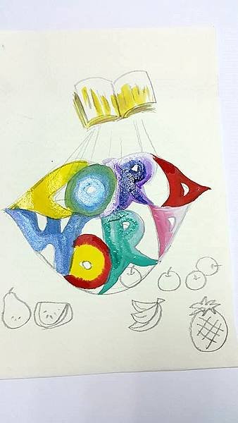 廣告顏料 水彩 壓克力顏料 繪畫 嘴唇的果子2