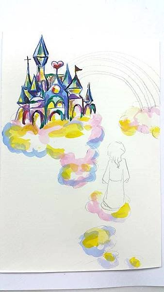 廣告顏料 水彩 壓克力顏料 繪畫 神的國3
