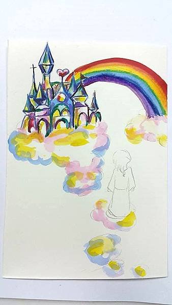 廣告顏料 水彩 壓克力顏料 繪畫 神的國4