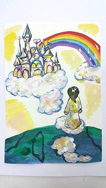 廣告顏料 水彩 壓克力顏料 繪畫 神的國8