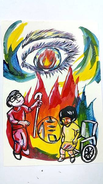 廣告顏料 水彩 壓克力顏料 繪畫 信心之眼6