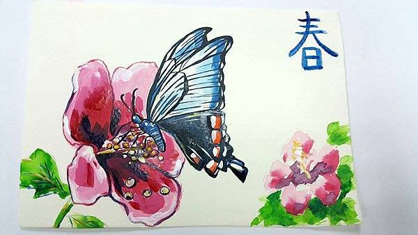 廣告顏料 水彩 壓克力顏料 繪畫 蝶6