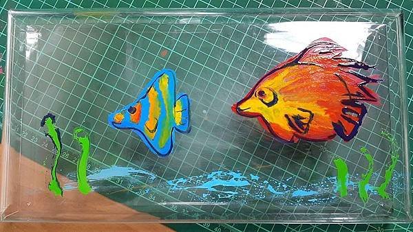廣告顏料 水彩 壓克力顏料 繪畫 金莎盒海底3
