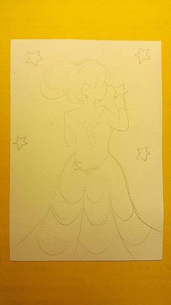 廣告顏料 水彩 壓克力顏料 繪畫 公主 服裝2