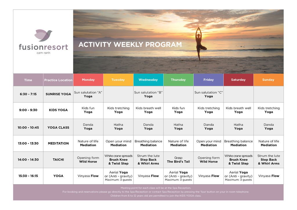 Activity Calendar 2018