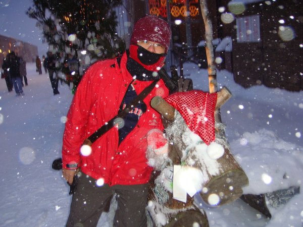 難得遇到這麼大的雪景