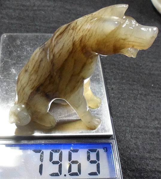 9G傳神玉石狼犬狼狗玉雕擺飾3