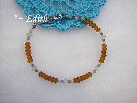 鈣鋁變種Hessonite~手鍊~葡萄石