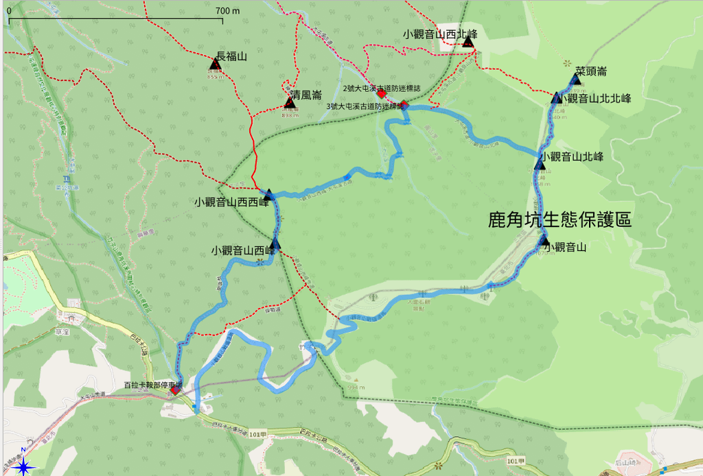 1120427小觀音山群峰Y型來回(上篇)~大屯山鞍部停車場