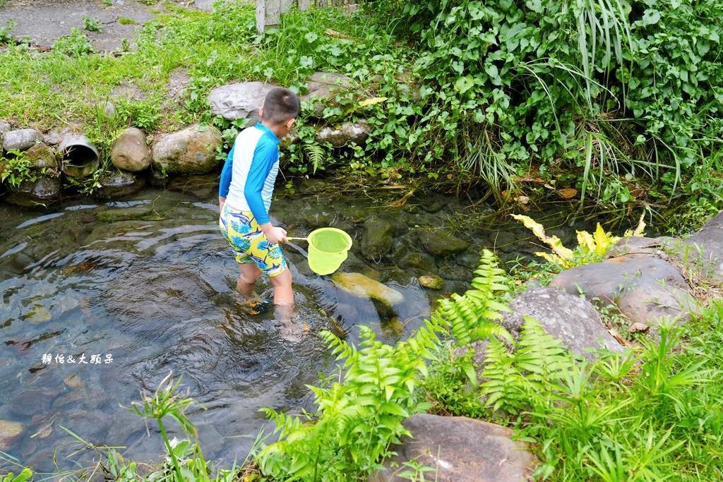 宜蘭玩水景點，羌仔埤，純天然湧泉，員山親子玩水、抓小魚小蝦秘