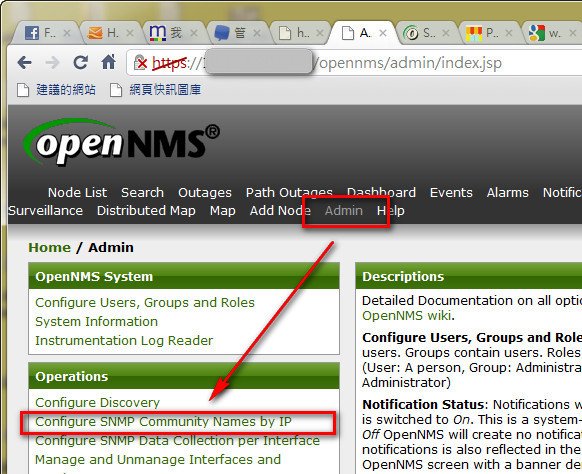 Start configure SNMP on OpenNMS