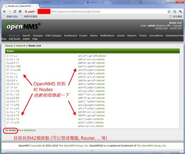 OpenNMS Node List