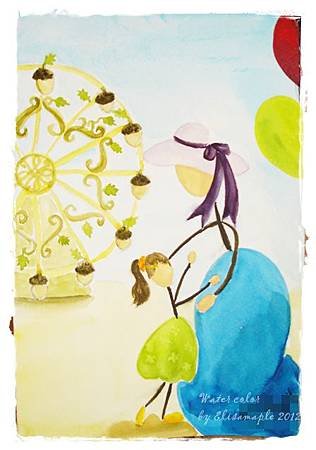 water color_wana hug 02