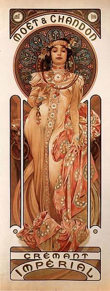 Alfons Mucha, 皇家白葡萄酒、白星香檳2.jpg