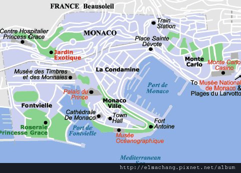 Monaco map
