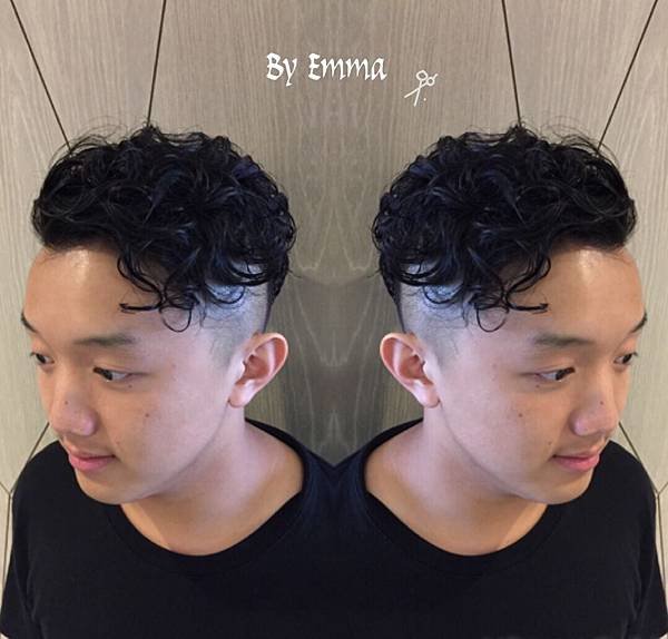 男生髮型 捲髮