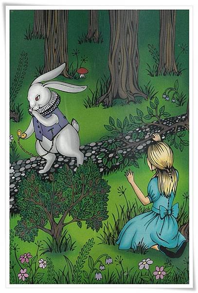 alice and white rabbit