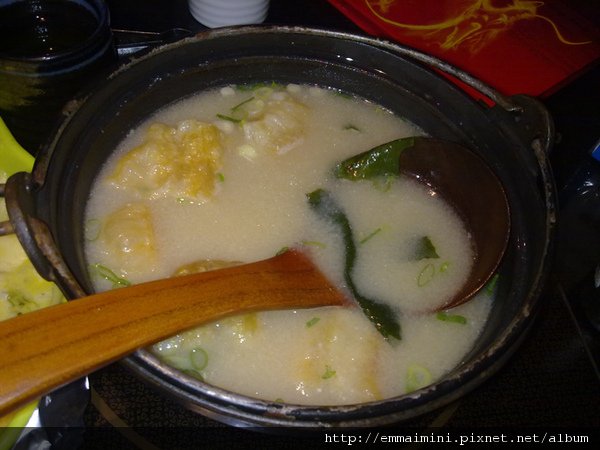 蝦頭味增湯鍋(生日贈送的)，讚!