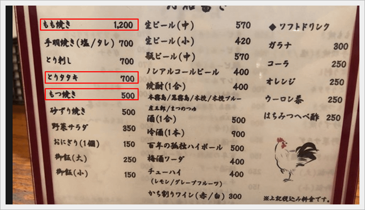 忘卻的幸子07　丸万焼鳥　丸萬燒鳥本店　宮崎縣　菜單