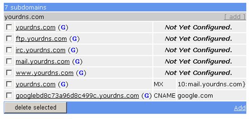 Freedns》Subdomains