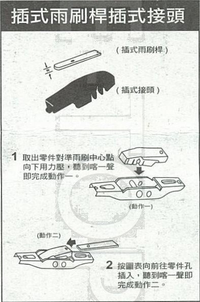 插式雨刷桿插式接頭