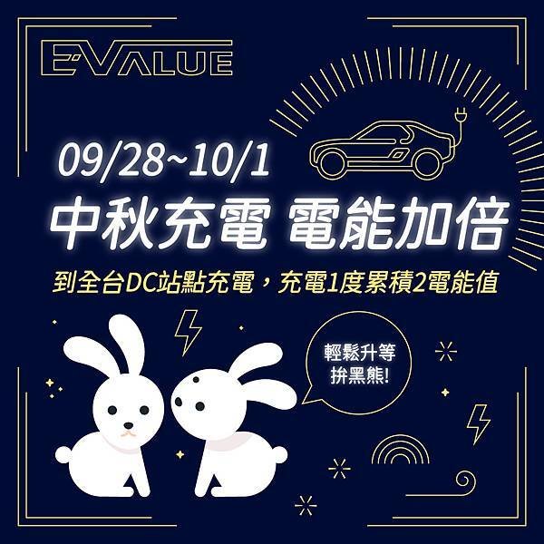 【09/28~10/1  中秋充電，電能加倍  】