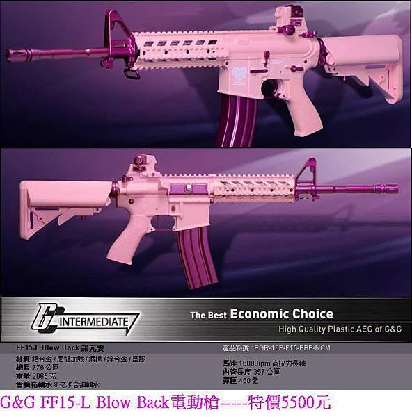 G&amp;G FF15-L Blow Back電動槍.JPG