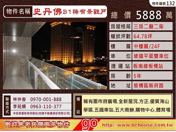 中信房屋 新板特區 謙岳 橋峰 巴黎16區 東方富域 東方明珠 國家世紀館 專案經理林仲春 李苑姍竭誠為您服務 