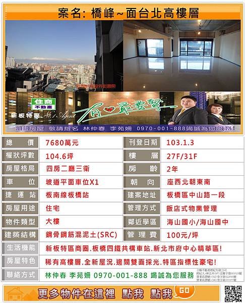 新板特區房市新聞~不敗買房牢記黃金五大法則~專售新板特區~橋峰~橋峰A+~謙岳~新板特區專案經理林仲春~