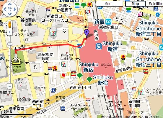 京王飯店週邊的地圖 Google Maps.JPG