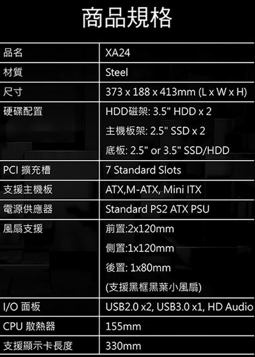 ╭☆XIGMATEK【XA24】二大四小 電腦機殼 ★╯(D