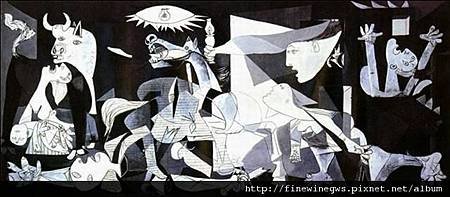 畢卡索繪製的格爾尼卡(Guernica)