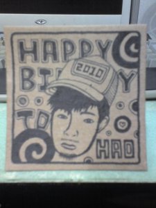 這是生日卡片的正面喔
