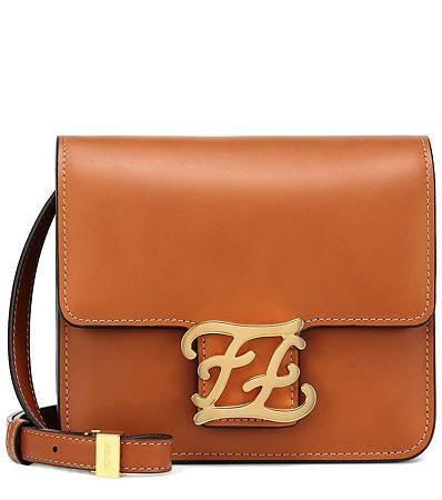 Fendi Karligraphy Small leather shoulder bag