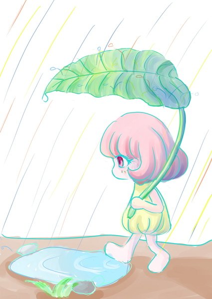咕嘰,在雨中