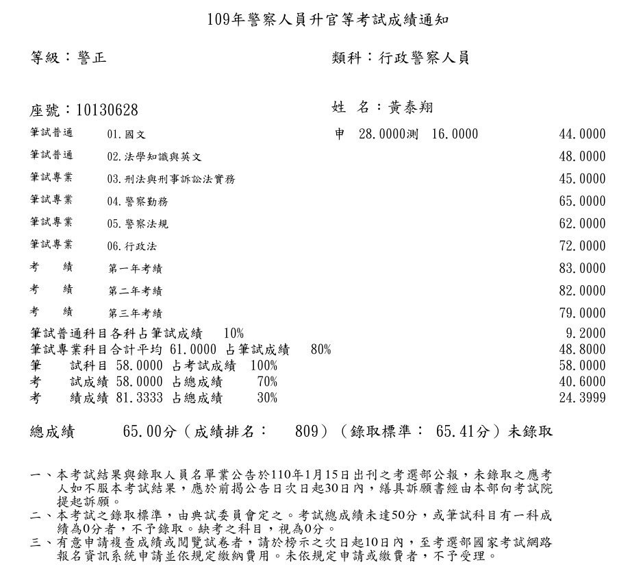 109警察人員升官等考試成績通知1.jpg