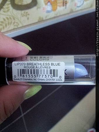 L.A. Colors Lipstick-LIP370 Breathless Blue-01