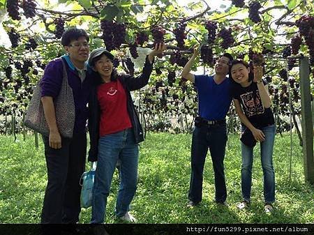 新加坡，黃先生夫婦與仇先生夫婦在新烽菓園。