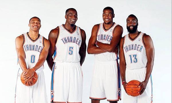 Oklahoma City Thunder Durant Westbrook Harden Perkins