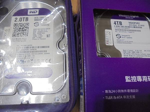 【確認帶回】WD威騰2TB～Purple紫標3.5吋裸碟本次