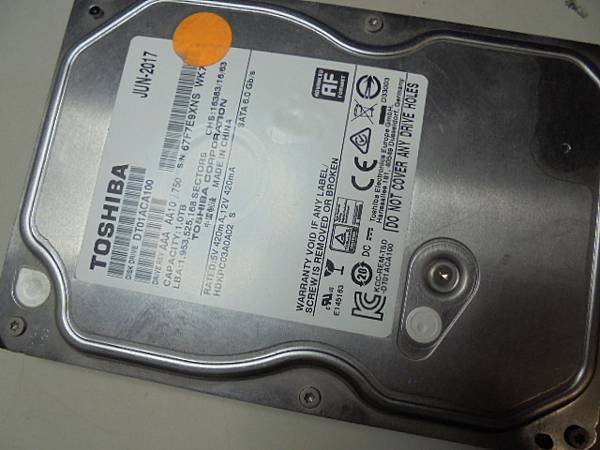 【修復磁區】TOSHIBA東芝1TB～3.5吋7200轉裸碟