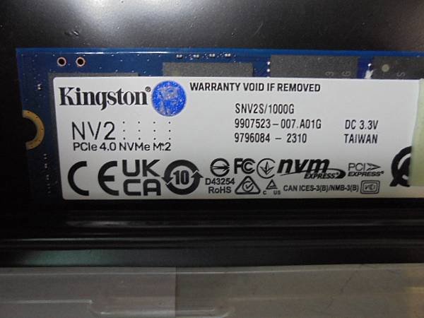 【送來檢測】Kingston金士頓NV2固態硬碟NVMe硬碟