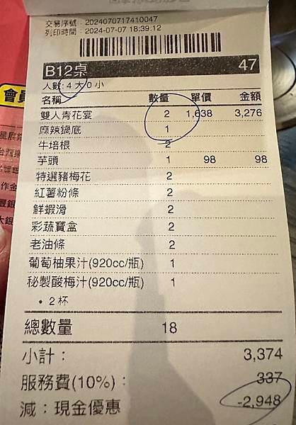 青花驕麻辣鍋-中市北屯區 崇德店...2024 0707(日