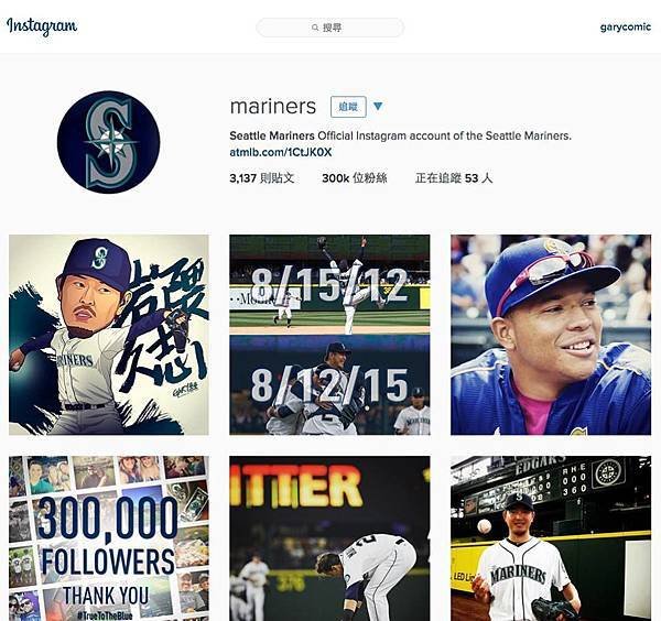 Seattle Mariners官方Instagram