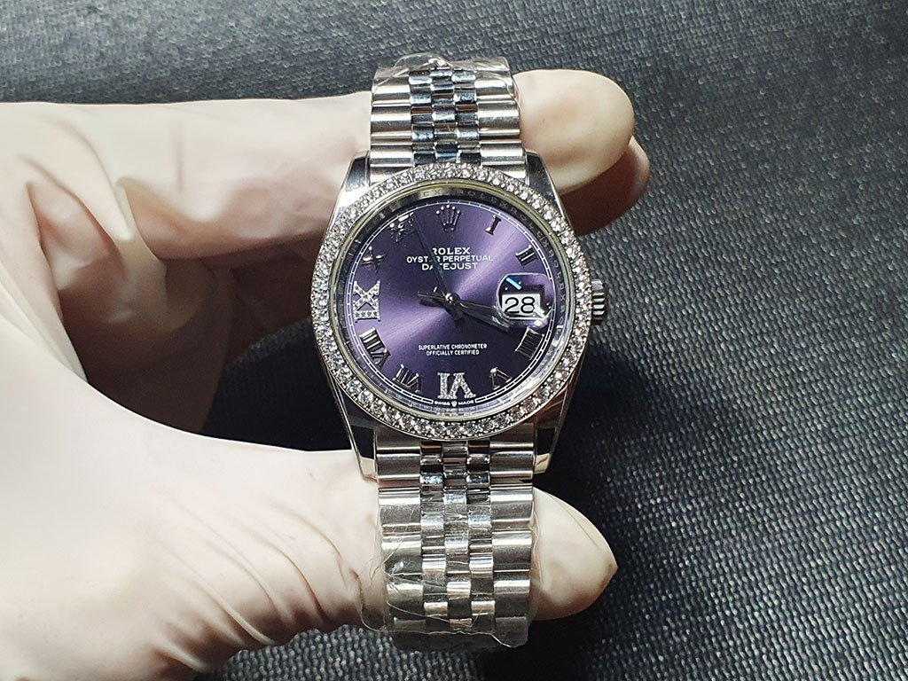 勞力士【DJ36鑲鑽紫面】ROLEX DateJust 36