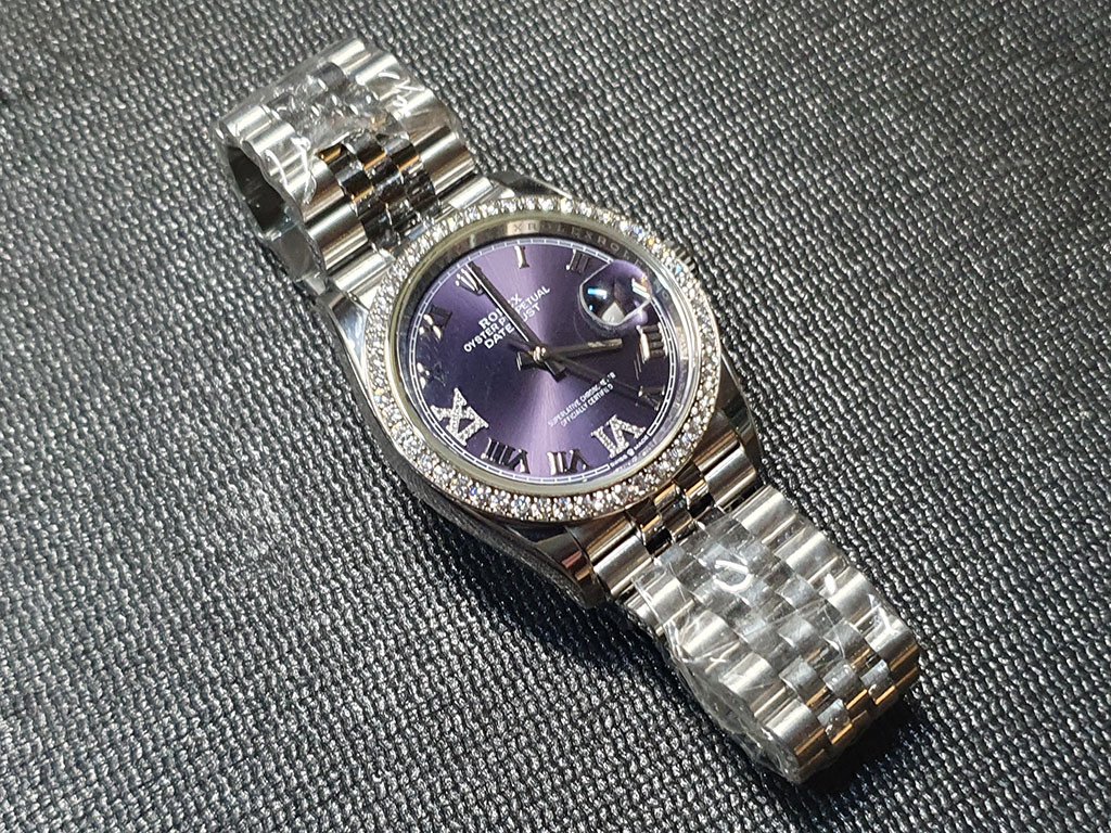 勞力士【DJ36鑲鑽紫面】ROLEX DateJust 36