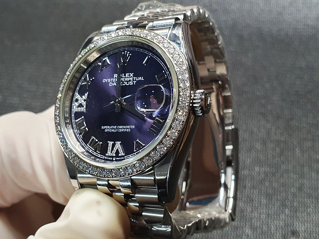 勞力士【DJ36鑲鑽紫面】ROLEX DateJust 36