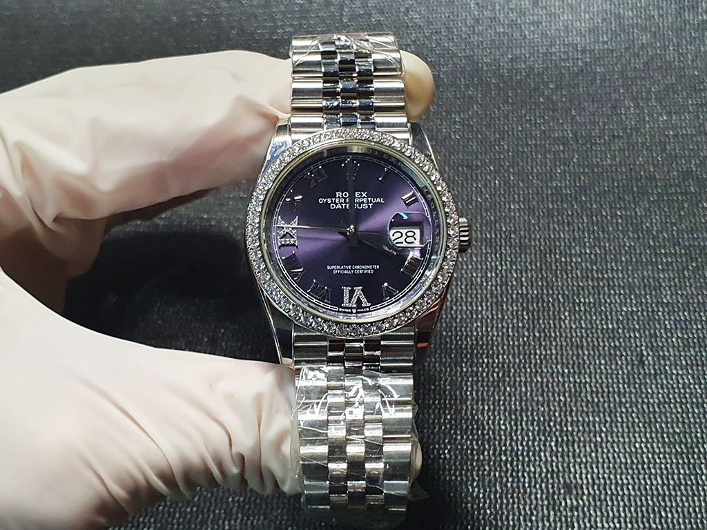 勞力士【DJ36鑲鑽紫面】ROLEX DateJust 36