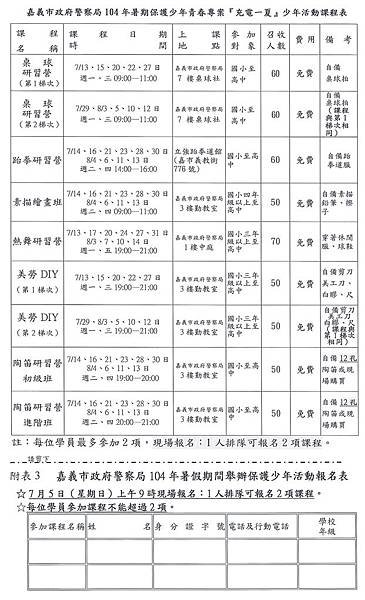 警察局暑期活動